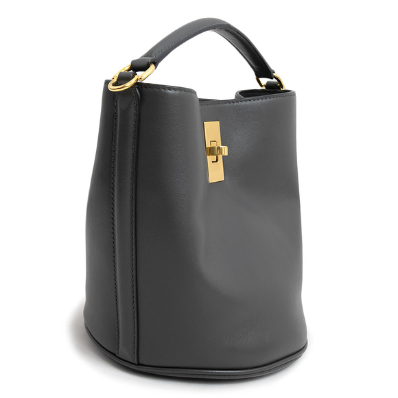 Celine Bucket 2way Shoulder Handbag Crossbody Calfskin Black - Picture 3 of 10